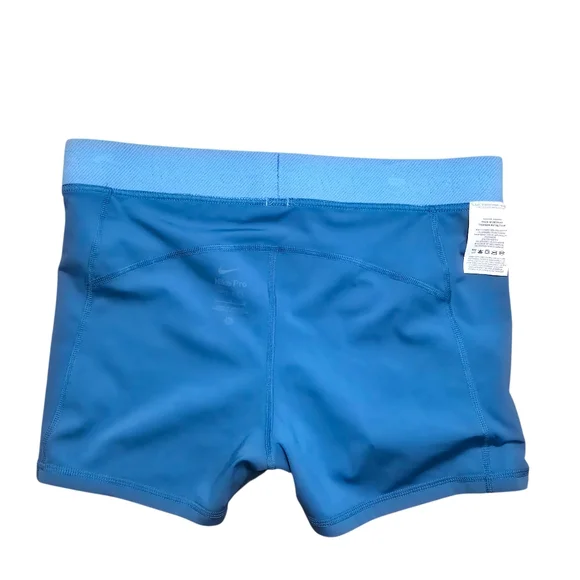 Nike Pro 3” Training Shorts Blue Size LargeGraphic Logo